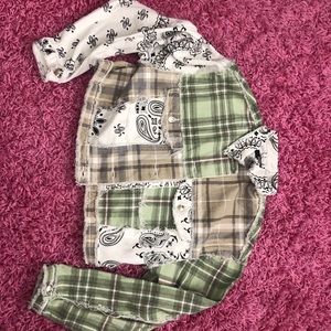 Cropped patchwork jacket